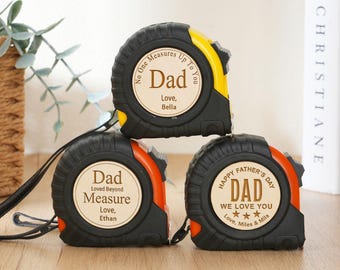 Cinta métrica grabada personalizada como regalo para papá