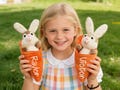 Personalized Easter Bunny Carrot Pouch: Plush Easter Basket Stuffer, Custom Rabbit Keychain Name