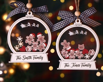 Personalized Gingerbread Family Ornament 2025: Custom Christmas Decor