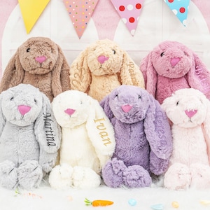 Bunny Rabbit,Gift For Kids Boys Girls,Custom Embroidered Easter Bunny Rabbit,Monogrammed Bunny,Bunny Soft Plush Toy,Newborn Baby Gifts