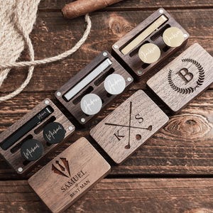Personalisierte Manschettenknöpfe Krawattenklammer Box, Groomsmen Manschettenknöpfe, Manschettenknöpfe & Krawattenklammer Set, Trauzeugen Geschenke, Trauzeuge Geschenk