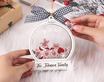 Personalized Gingerbread Family Ornament 2025: 4D Christmas Cookie