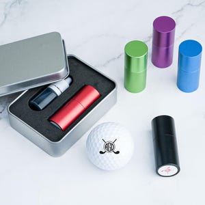 Personalisierte Golf Stempel,Golfer Sport Geschenk,Benutzerdefinierter Golfball Stempel,Golfball Marker,Golf Zubehör, Geschenke für Männer,Tintenball Stempel,Golf