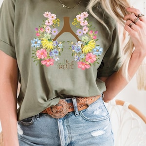 Just Breathe Shirt, Hope Shirt, Motivational T-Shirt, Positive Shirt, Cute Shirt, Positive Tee, Brunch Shirt, Meditation Gift, Yoga Shirt