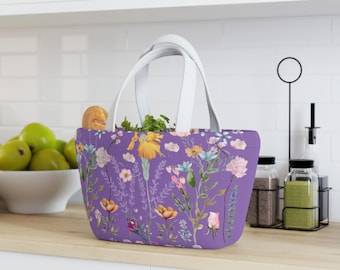 Floral Neoprene Lunch Tote, Teacher Gift