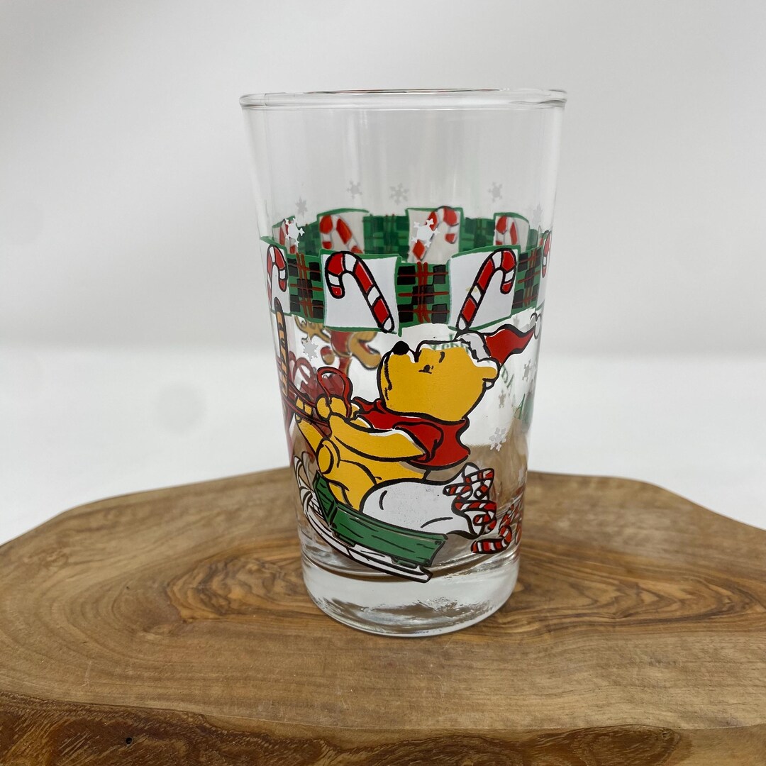 Vintage Anchor Hocking Winnie the Pooh Christmas 8 Ounce Glass. - Etsy
