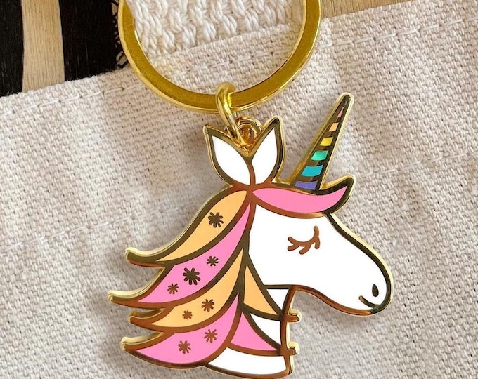 Unicorn Keychain – Whimsical Pastel Gift for Unicorn Lover, Teen, Tween