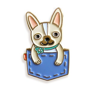 Pin de bulldog francés - Pin de esmalte de bulldog francés - Pin de solapa de bulldog francés - Pin de esmalte de bulldog francés - Amante del bulldog francés - Regalo de bulldog francés - EP2079