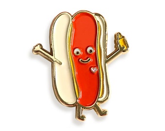Jim Clift Design Hot Dog Lapel Pin