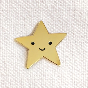 Épinglette étoile dorée - Épingle émaillée mignonne et brillante - Épinglette cadeau pour étudiant, enseignant, infirmière, employé du mois - Récompense, prix, récompense, badge