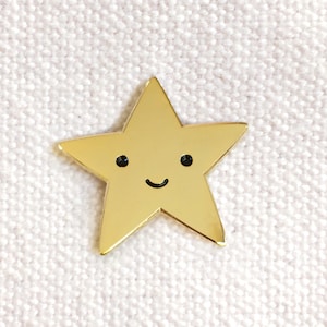 Gold Star Pin - Gold Star Enamel Pin - Gold Star Lapel Pin - Gift for Hero - Gift for Student - Gift for Teacher - Homeschool Prize - EP2082