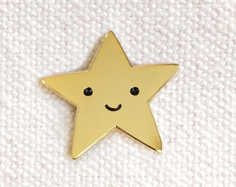 Gold Star Pin - Gold Star Enamel Pin - Gold Star Lapel Pin - Gift for Hero - Gift for Student - Gift for Teacher - Homeschool Prize - EP2082