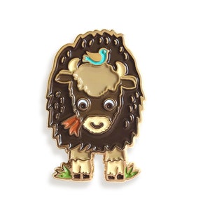 Bison Pin - Bison Enamel Pin - Bison Lapel Pin - Buffalo - Gold Enamel Pin - Home on the Range - Out West - Yellowstone - EP3041