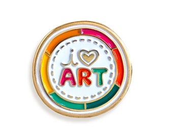 Love Art Pin - I Love Art Enamel Pin - Art Lover Lapel Pin - Gift for Artist - Art Pin - Art Club Gift - Art Teacher Gift - EP3056