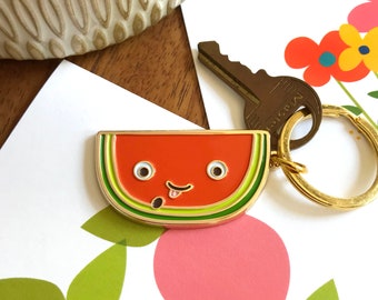 Watermelon Keychain – Fun Summer Fruit Gift for Foodie, Teen, Friend