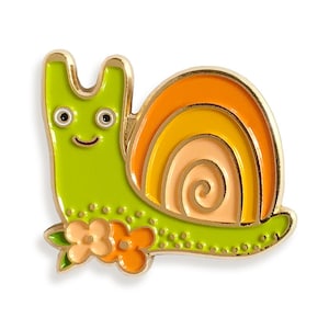 Snail Pin - Snail Lapel Pin - Snail Enamel Pin - Slow Down - Take Things Slow - Retirement Gift - Gift for Gardener - Slowpoke - EP3058
