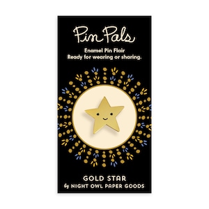 Gold Star Pin Gold Star Enamel Pin Gold Star Lapel Pin Gift for Hero Gift for Student Gift for Teacher Homeschool Prize EP2082 image 2