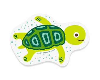 Turtle Sticker - Turtle Vinyl Sticker - Waterproof - Dishwasher-Safe - Turtle Decal - Turtle Laptop Decal - Turtle Lover Gift - OCSTICK4032