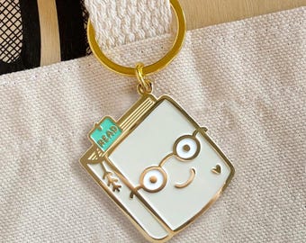 Book Lover Enamel Keychain – Bookish Charm for Readers and Students