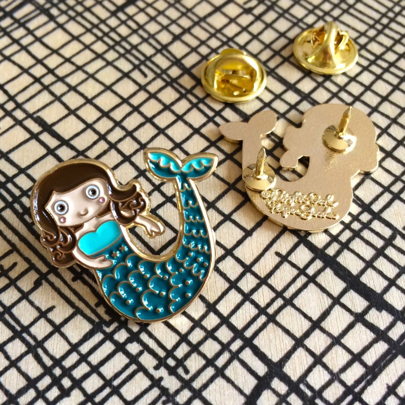 Pinsanity Merman Enamel Lapel Pin - Official Artist Collectible