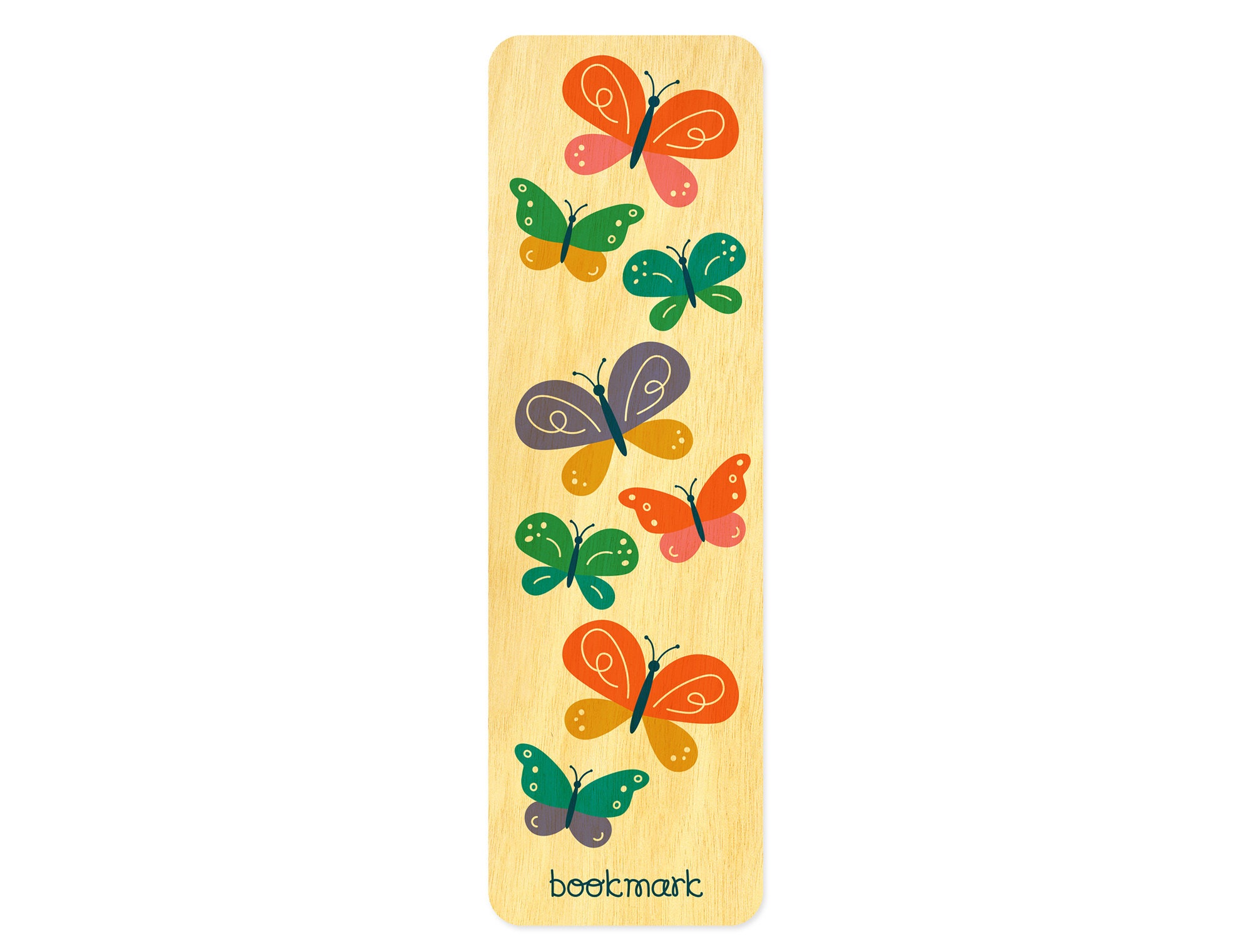 Bookmark - Butterfly Party - Birch wood Bookmark - Butterfly Party - Birch wood