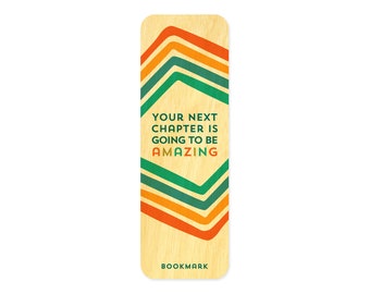 Amazing Chapter Mini Bookmark - Real Wood Bookmark - Congratulations - Graduation - Moving - Birthday - Farewell - Best Wishes -2316