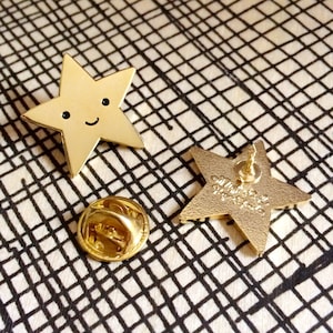 Gold Star Pin Gold Star Enamel Pin Gold Star Lapel Pin Gift for Hero Gift for Student Gift for Teacher Homeschool Prize EP2082 image 3