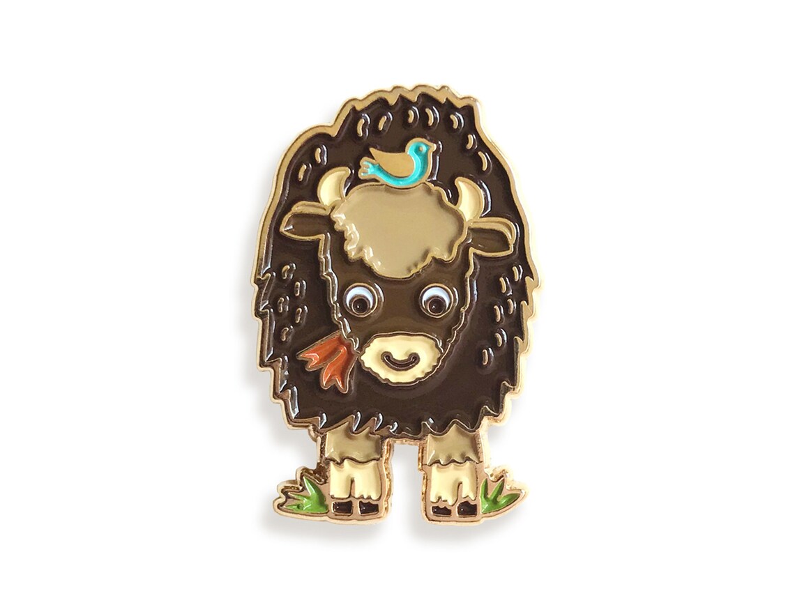 Bison Pin Bison Enamel Pin Bison Lapel Pin Gold Enamel Etsy