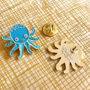 Sea Critters Enamel Pin Gift Set Set de tres alfileres de solapa Pin de ballena Pin de nutria Pin de pulpo Regalo de preadolescentes Relleno de medias GS038 imagen 8