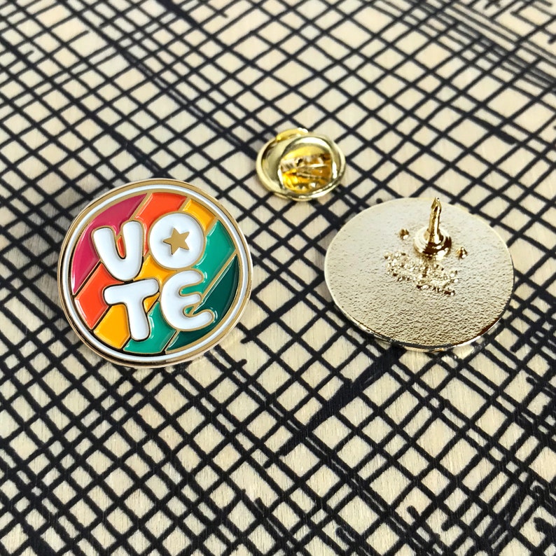 Vote Love Hope Set of 3 Enamel Pins Lapel Pins for Unity Equality Inclusiveness Activism Optimism EP3043, EP3046, EP3047 image 3