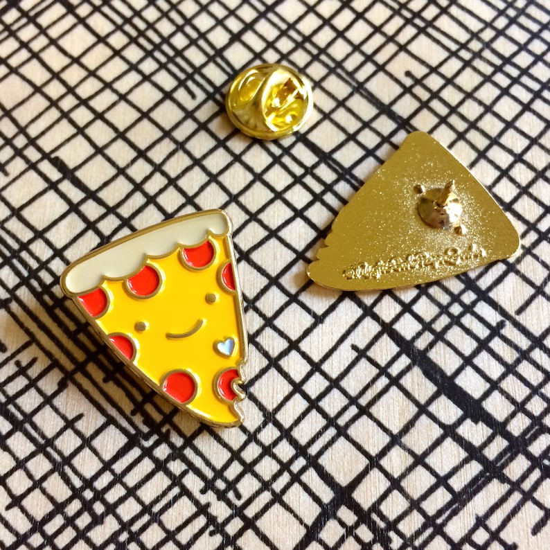 Pizza Lover Pin Pizza Lapel Pin Pizza Enamel Pin Shiny Etsy