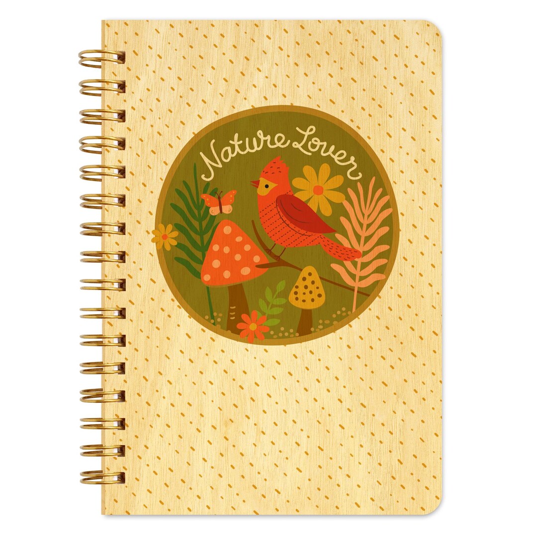 Nature Lover Pocket-size Notebook – Birch Wood Mini Journal for ...