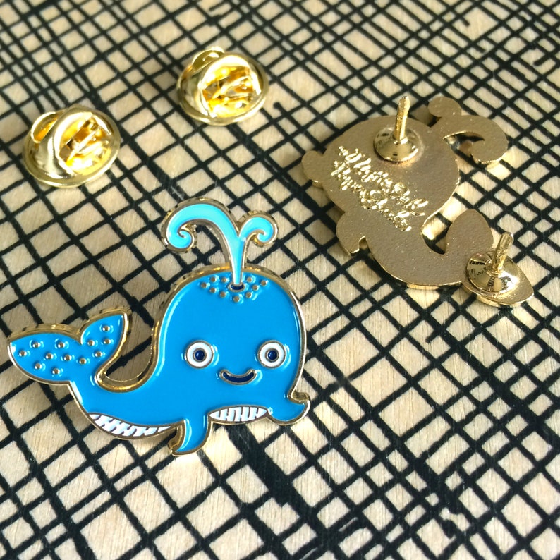 Sea Critters Enamel Pin Gift Set Set of Three Lapel Pins Whale Pin Otter Pin Octopus Pin Tween Gift Stocking Stuffer GS038 image 4