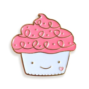 Cupcake Pin - Cute Happy Cupcake Enamel Lapel Pin for Backpack, Bag, Hat - Great Gift for Birthday, Dessert Lover, Baker, Sweet Tooth EP3028
