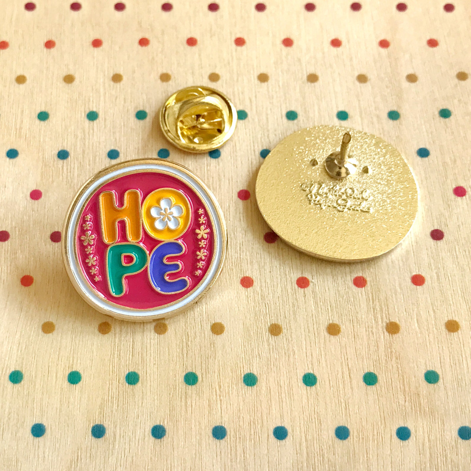 Hope Pin Hope Enamel Pin Hope Lapel Pin hope Text Art Etsy