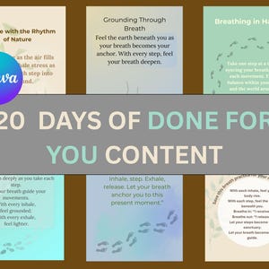Walking Meditation Canva Templates: Wellness Social Media Bundle