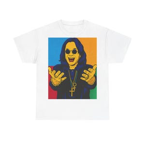 Ozzy-Inspired Pop Art Rock T-Shirt | Vintage Metal Tribute Tee | Retro 80s Rock Fan Gift | Heavy Rock Legend Shirt | Music Art Tee