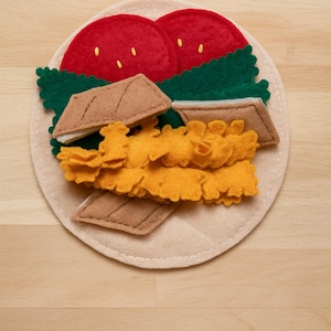 Felt Chicken Taco Play Set: Handmade Pretend Food