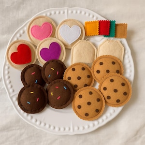 Tea Party Felt  Set | Pretend Play Food | Tea Bags & Cookies