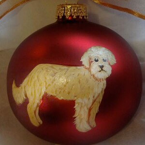 Labradoodle (Yellow) Dog Hand Painted Christmas Ornament - Personalized Christmas Ornament -  Can Be Custom From Photo (Not Digital)