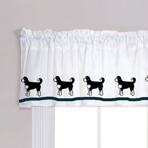 Bernedoodle Bernadoodle Labradoodle Doodle Dog Window Valance Curtain - Your Choice of Colors Homemade Decor