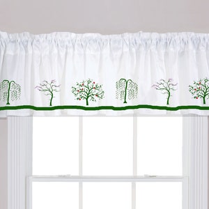 Apple Cherry Willow Tree Americana Window Valance  - In Your Choice of Colors Custom Homemade Decor