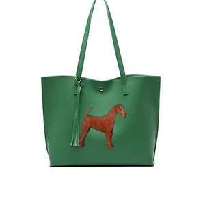 Irish Terrier Dog Hand Painted Purse / Handbag / Tote / Wearable Art - One of a Kind