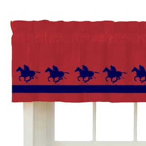 Polo Pony Horse Window Valance Curtain - Your Choice of Colors Homemade Decor