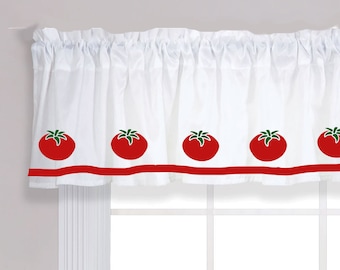Tomato Tomatoes Vegetable Window Valance Custom Decor - Your Choice of Colors Homemade Decor