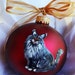 Maine Coon Cat Hand Painted Christmas Ornament - Can Be Personalized with Name