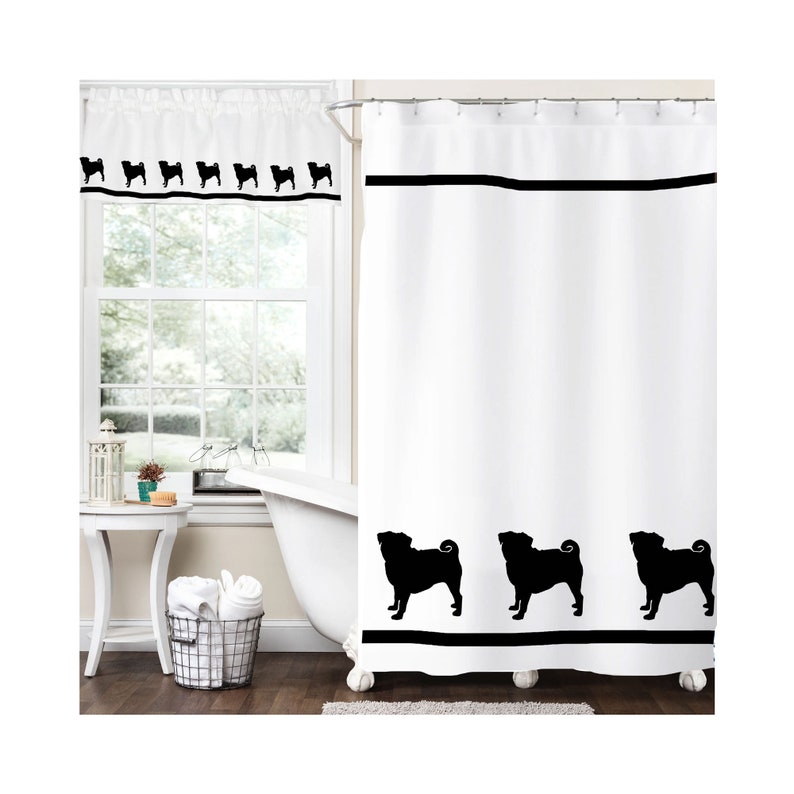 Pembroke Corgi Dog Shower Curtain in Your Choice of Colors image 3