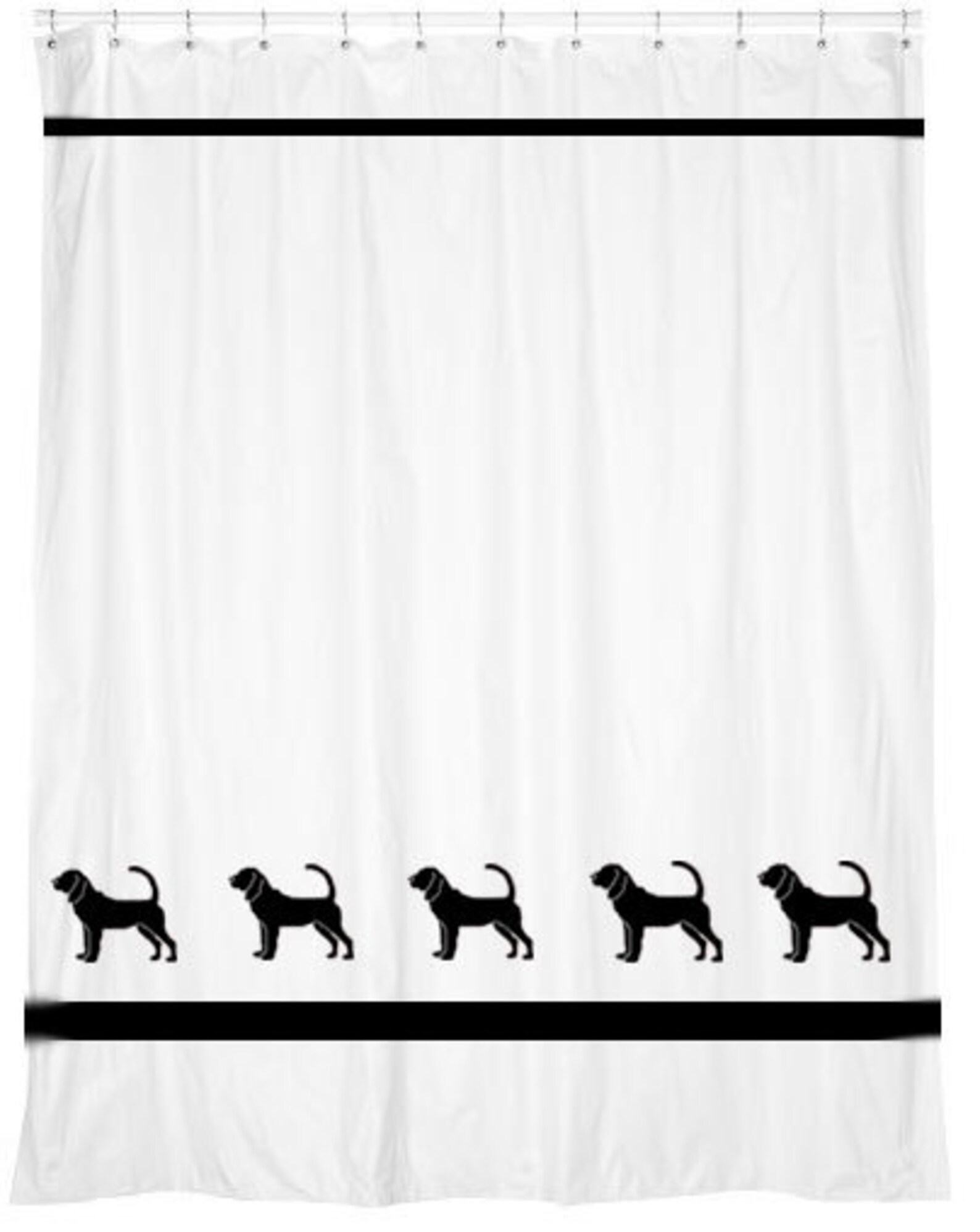 Bloodhound Dog Shower Curtain in Your Choice of Colors in Etsy