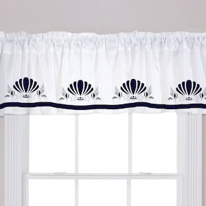 Beach House Seashell Window Valance Curtain - Your Choice of Colors Homemade Decor