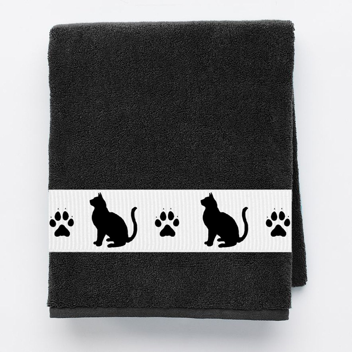 Kitty Cat Heavy Cotton Bath Towel Kitties and Paws Can Be Personalized With Name Etsy